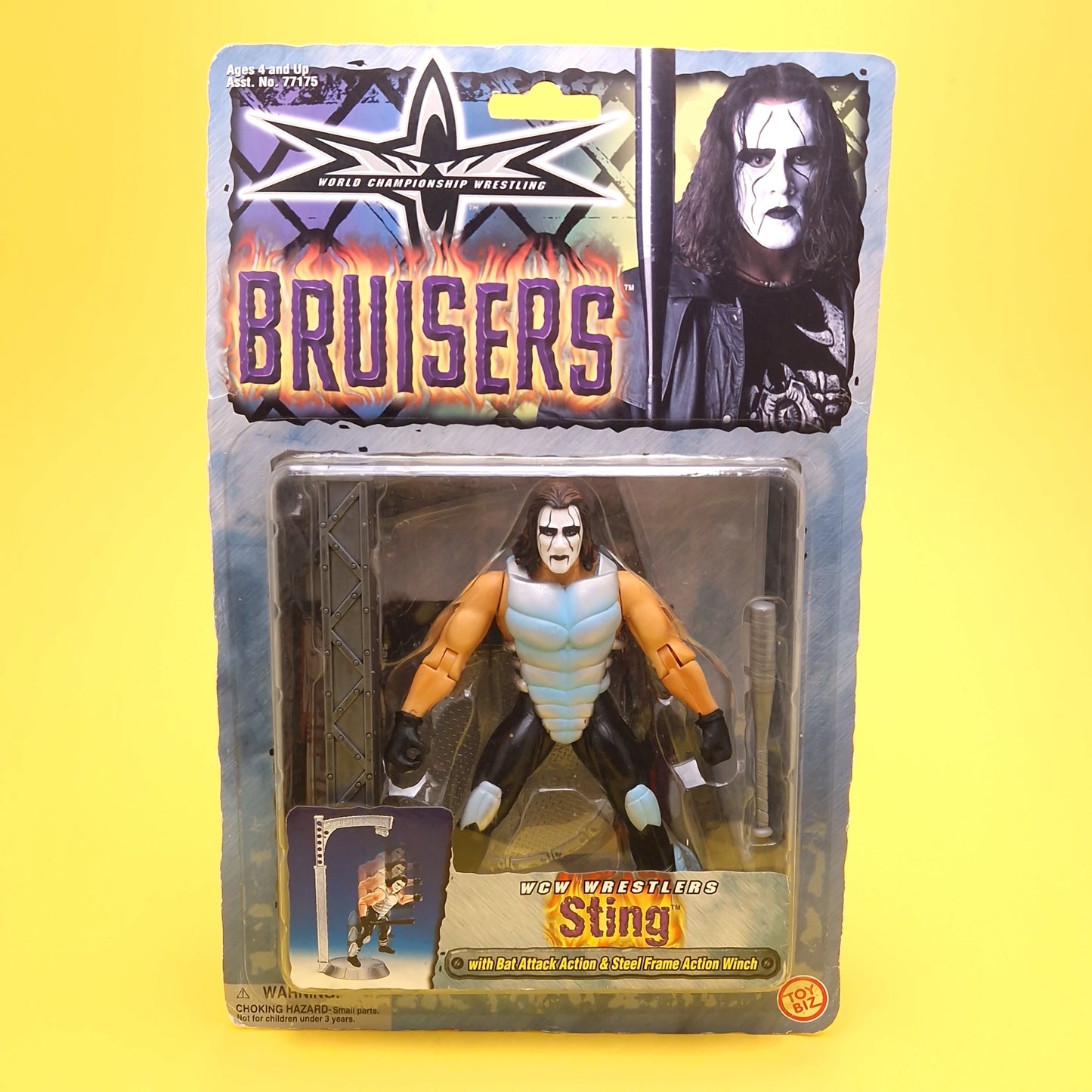 WCW TOYBIZ ☆ STING BRUISERS Vintage Wrestling Figure ☆ MOC Carded 90s