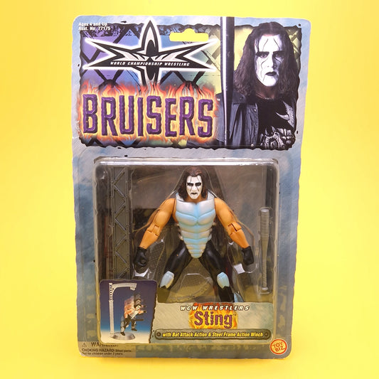 WCW TOYBIZ ☆ STING BRUISERS Vintage Wrestling Figure ☆ MOC Carded 90s