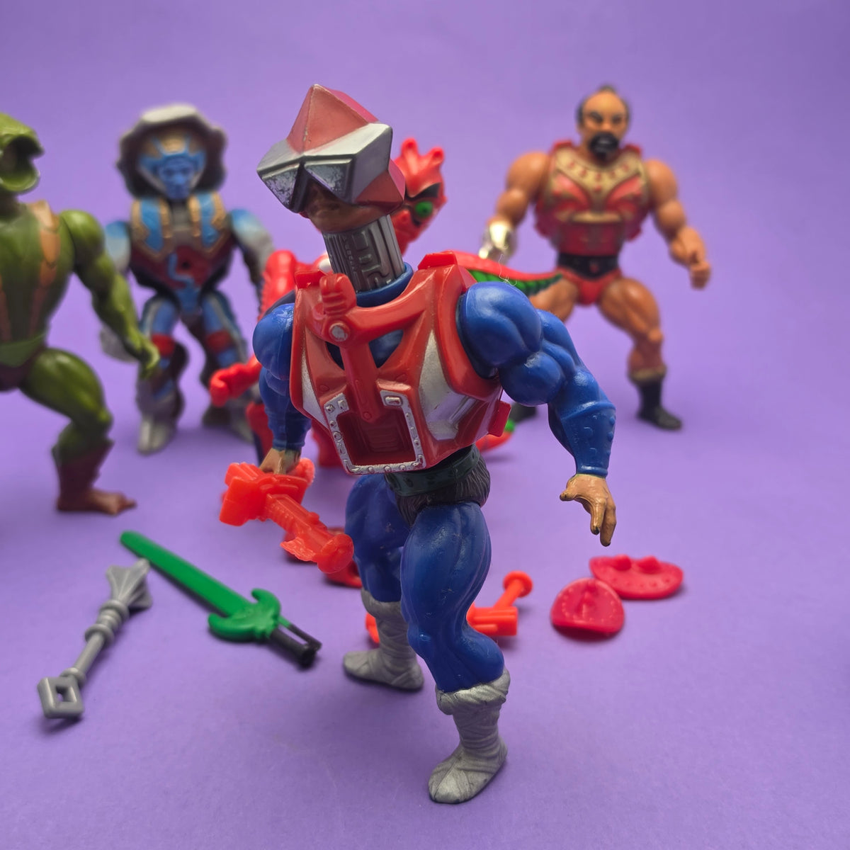 MASTERS OF THE UNIVERSE ☆ 6x Bundle MEKANECK MODULOK KOBRA KHAN JITSU TWO-BAD Vintage Figure ☆ MOTU 80s Mattel