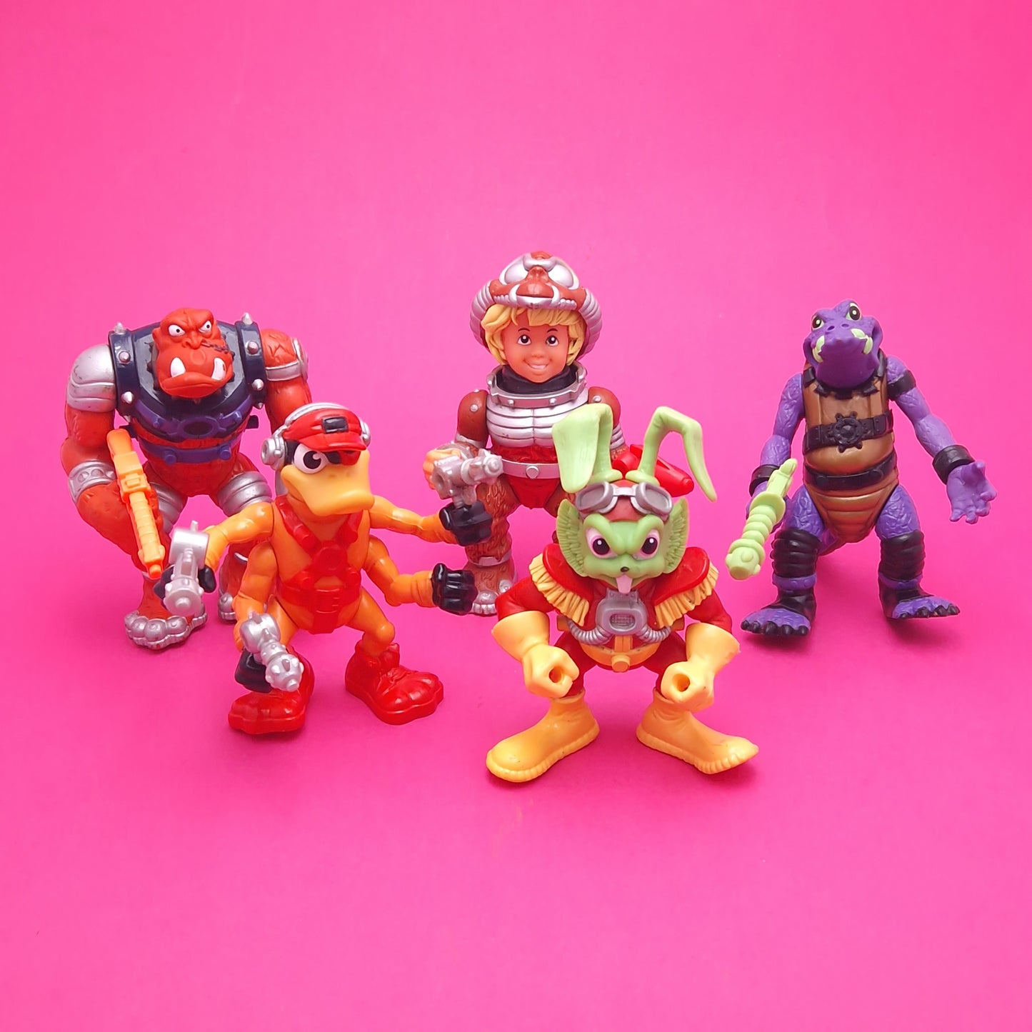 BUCKY O'HARE ☆ DEAD-EYE DUCK AL NEGATOR BRUSIER x5 Action Figure ☆ Loose Vintage Hasbro 90s