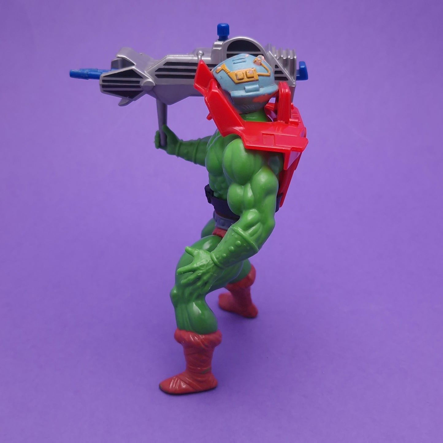 MASTERS OF THE UNIVERSE ☆ MEGALASER & MAN AT ARMS Vintage Figure ☆ MOTU Loose 80s Mattel Original