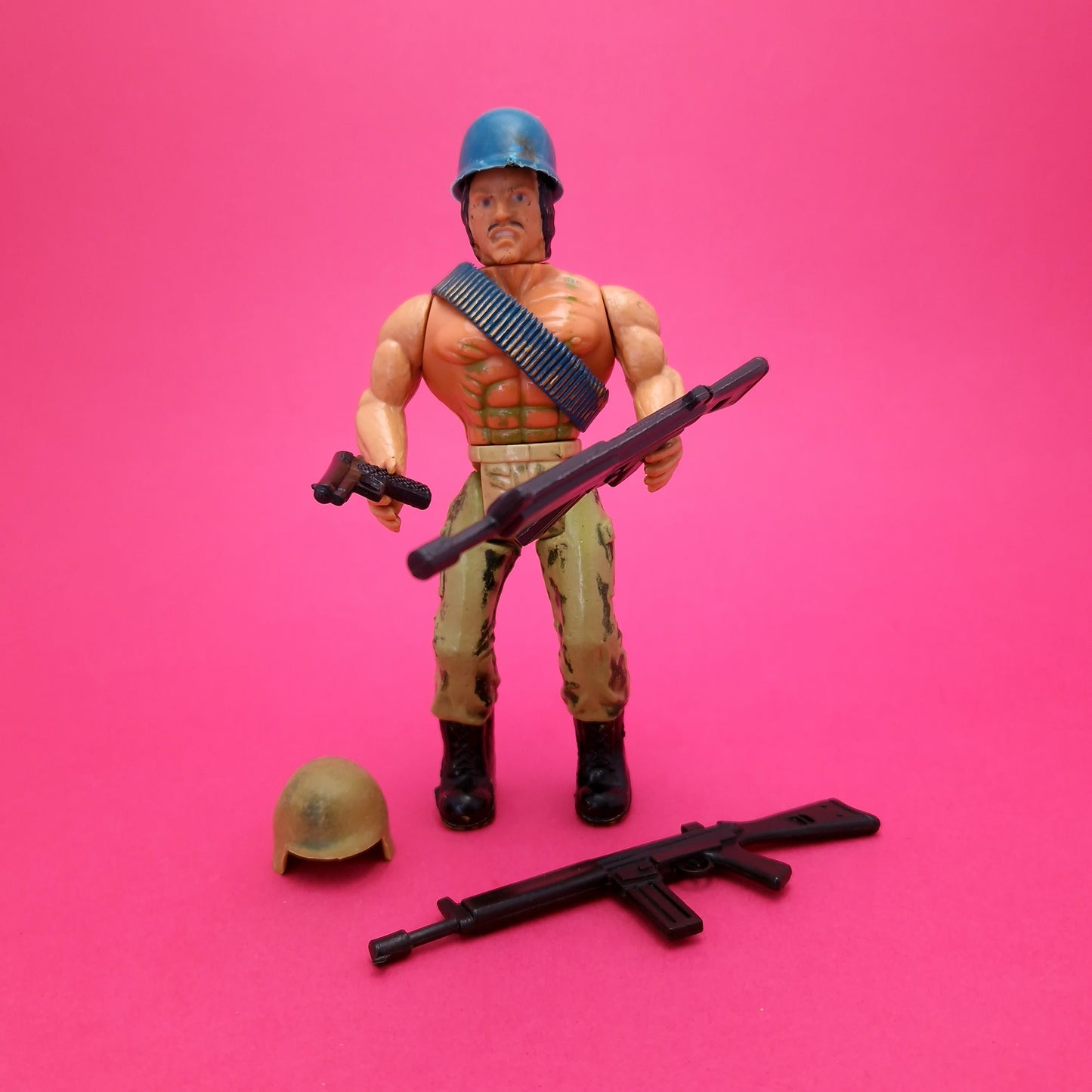 RAMBO BOOTLEG ☆ KO ARMY SOLDIER Figure ☆ 1980s Vintage Retro