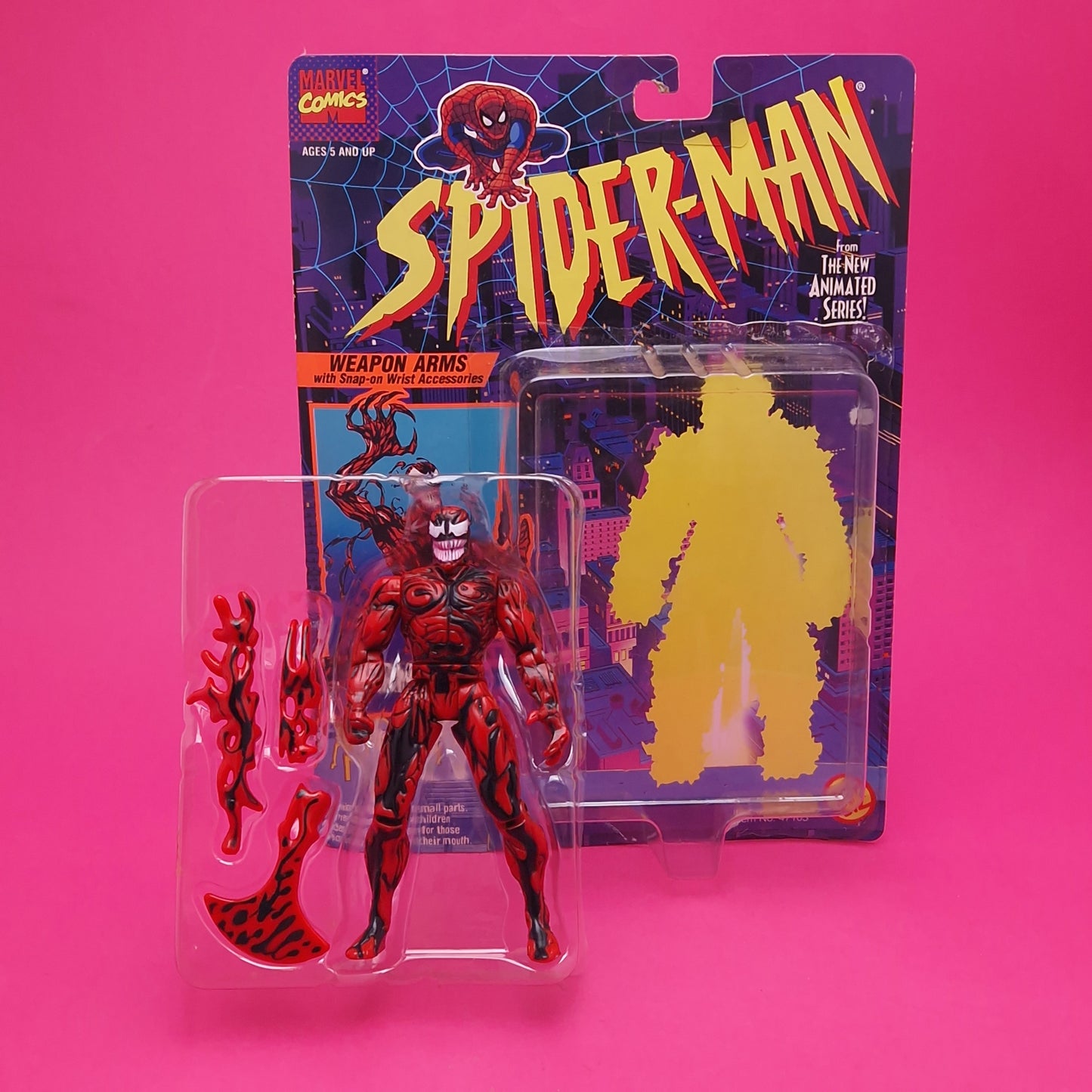 SPIDER-MAN ANIMATED SERIES ☆ CARNAGE Figure Marvel ☆ Loose Toybiz 90s Original