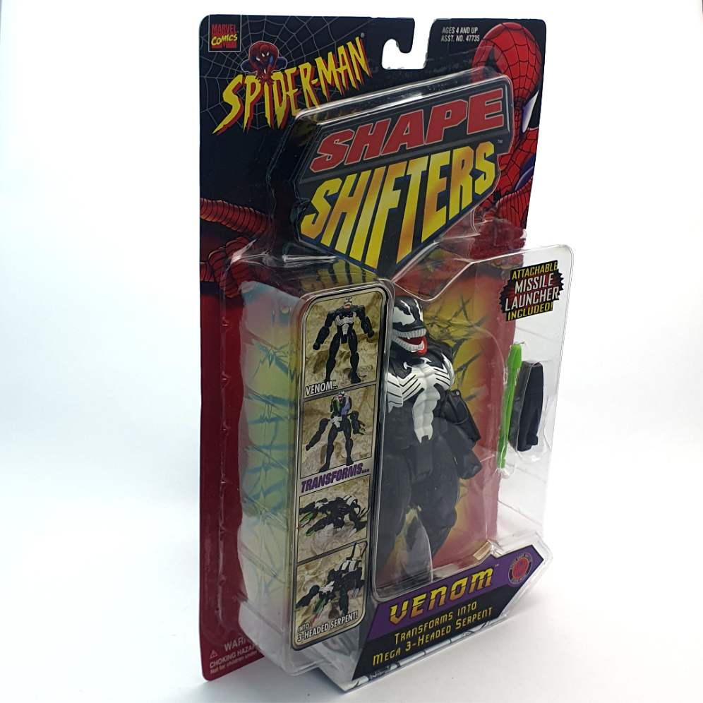 SPIDER-MAN MARVEL ☆ VENOM SHAPE SHIFTING Vintage Figure ☆ Original MOC Sealed Carded Toybiz 90s