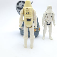 Load image into Gallery viewer, STAR WARS VINTAGE ☆ Mini Rig Exploding Radar Laser Cannon &amp; 2 SnowTroopers Figures ☆ Original Kenner Loose
