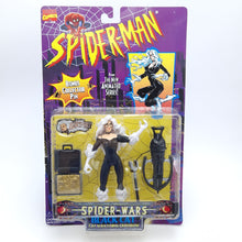 Load image into Gallery viewer, SPIDER-MAN ANIMATED SERIES ☆ BLACK CAT Spider Wars Figure Marvel ☆ Carded Toybiz 90s Original
