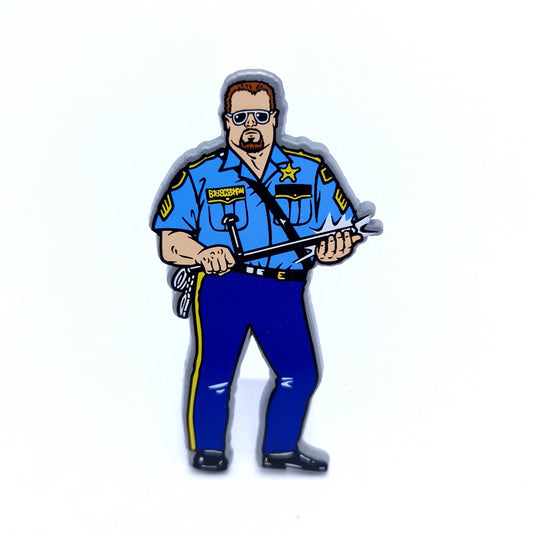 WWF BADGE ☆ THE BIG BOSS MAN Pin Badge Brooch ☆ Titan Sports 90s