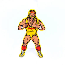 Load image into Gallery viewer, WWF BADGE ☆ HULK HOGAN Pin Badge Brooch ☆ Titan Sports 90s
