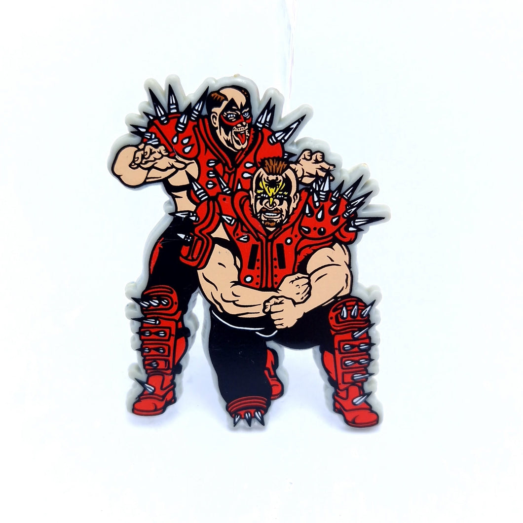 WWF BADGE ☆ LEIGON OF DOOM Pin Badge Brooch ☆ Titan Sports 90s