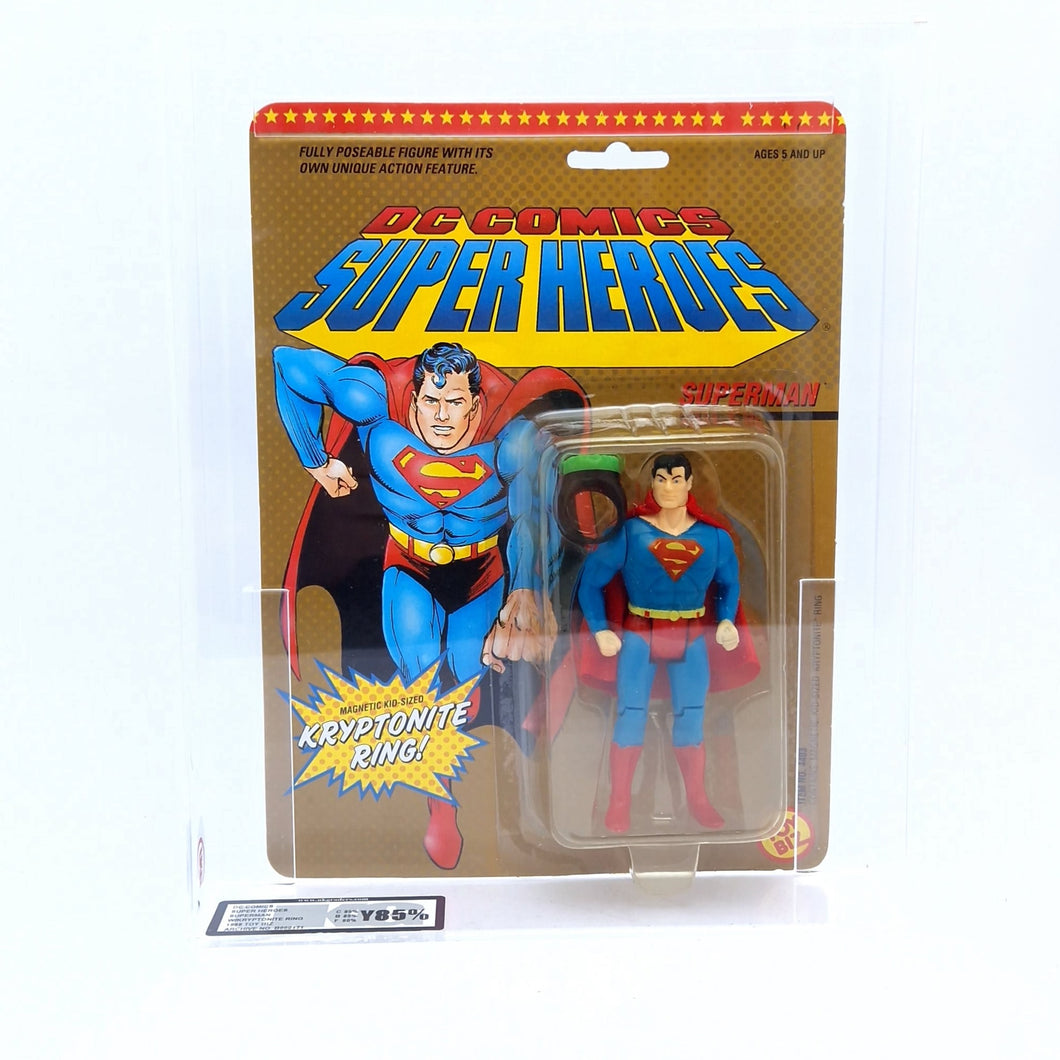 DC COMICS SUPER HEROES ☆ SUPERMAN GRADED 85Y UKG Action Figure ☆ Toybiz Sealed Carded