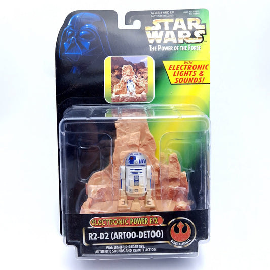STAR WARS POTF ☆ R2-D2 (ARTOO-DETOO) Electronic Figure ☆ MOC Sealed Carded Kenner Power of the Force