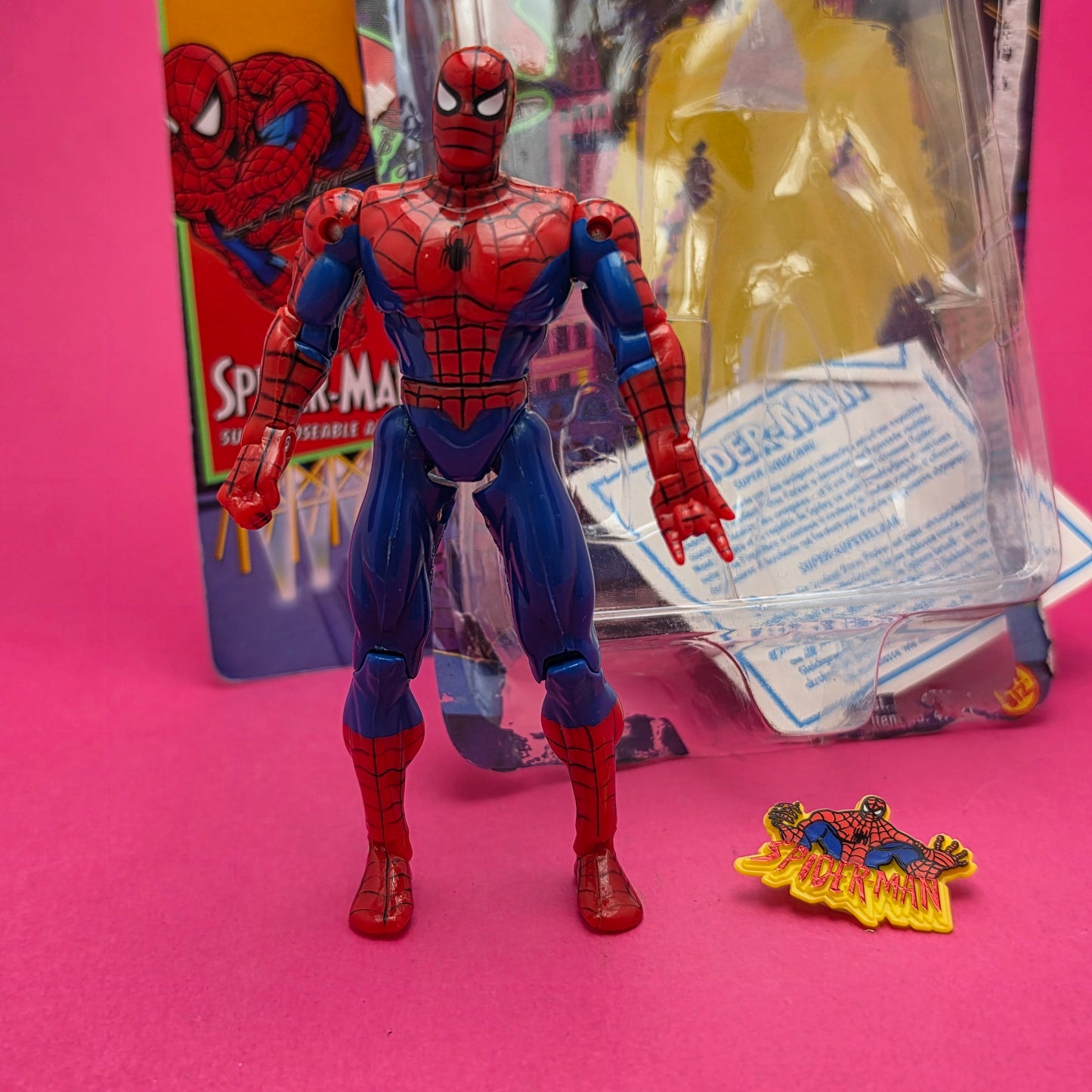 SPIDER-MAN ANIMATED SERIES ☆ SUPER POSEABLE Action Figure ☆ Marvel Loose Toybiz 90s