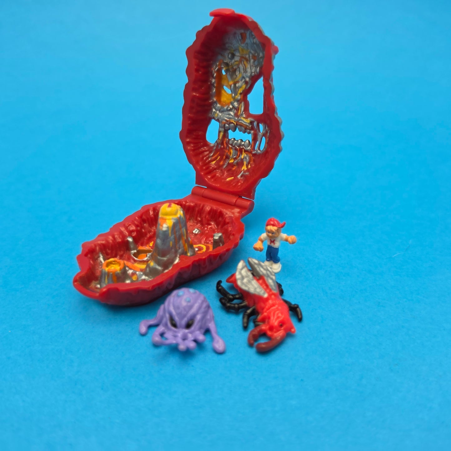 MIGHTY MAX ☆ LAVA BEAST Horror Heads Vintage Figure Playset ☆ Complete Loose