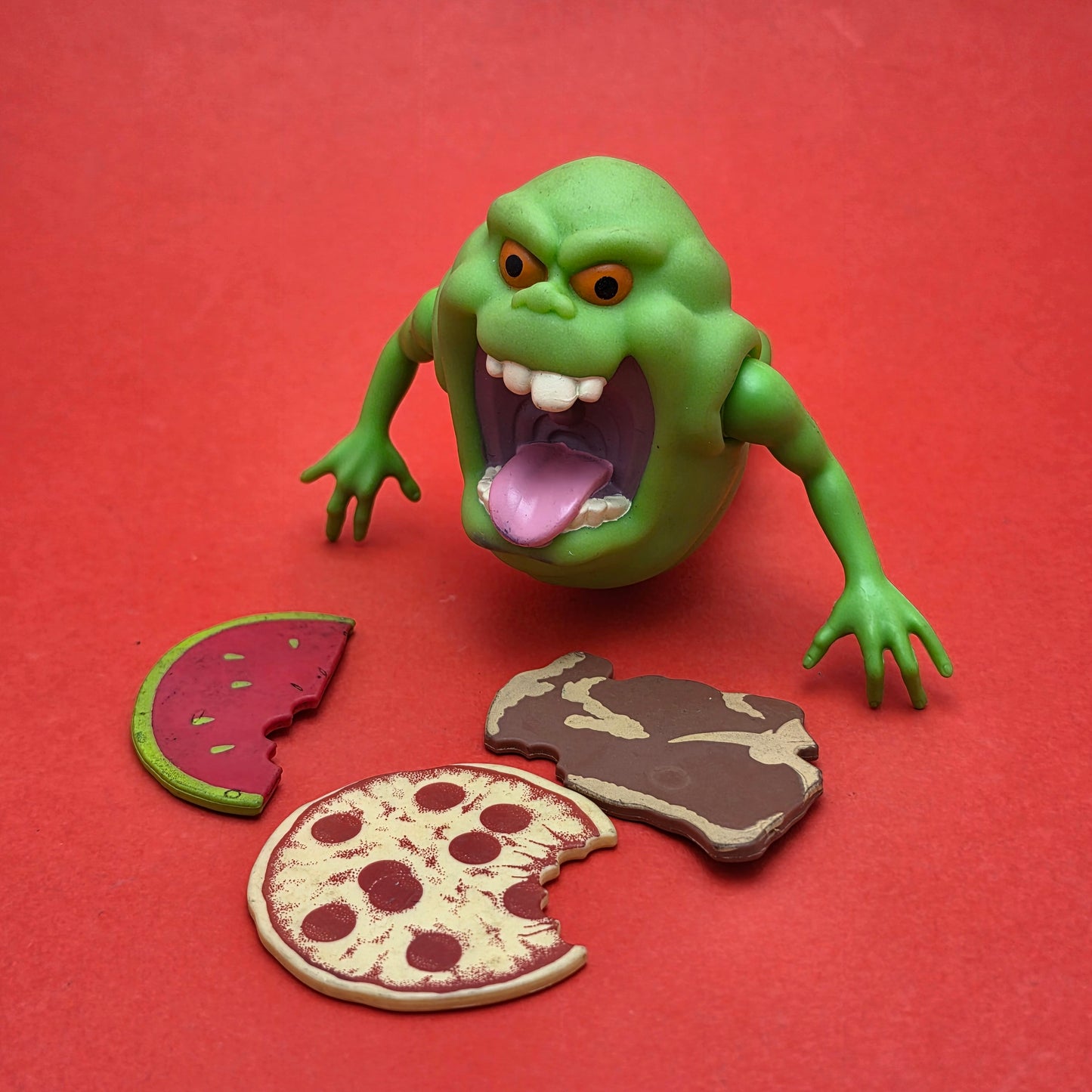 GHOSTBUSTERS ☆ GREEN GHOST SLIMER Food Vintage Figure ☆ Loose 80s Kenner Original