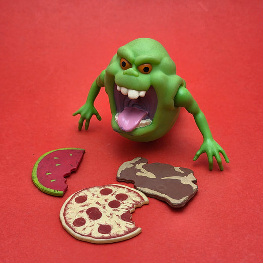 GHOSTBUSTERS ☆ GREEN GHOST SLIMER Food Vintage Figure ☆ Loose 80s Kenner Original
