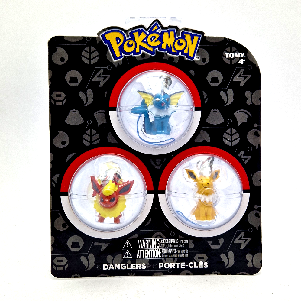 Pokémon ☆ DANGLERS Vaporeon Flareon and Jolteon Figures ☆ Sealed Carded TOMY