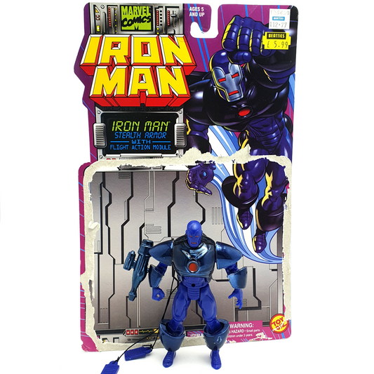 IRON MAN ☆ STEALTH ARMOR Marvel Figure ☆ Original Card Toybiz 90s