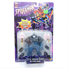 Load image into Gallery viewer, SPIDER-MAN ANIMATED SERIES ☆ TOTAL ARMOR RHINO Figure Marvel ☆ Carded Toybiz 90s Original
