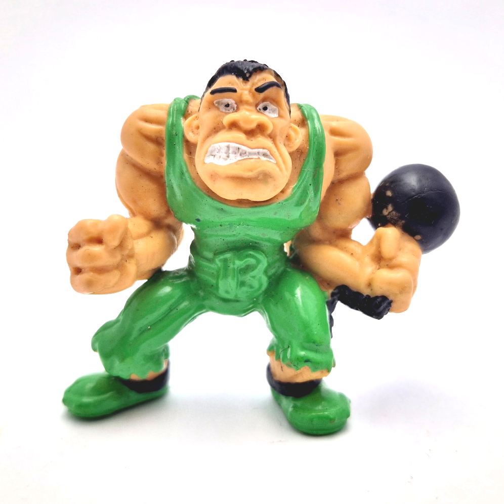 MONSTER IN MY POCKET ☆ #31 CHAIN GANG CHOMPER Green Wrestler Figure ☆ Vintage Mini Figure