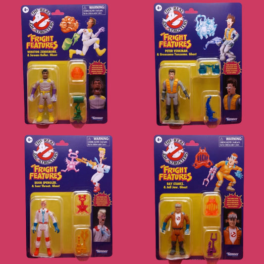 THE REAL GHOSTBUSTERS REISSUE ☆ FRIGHT FEATURES FULL SET Figure ☆ Kenner Classics MOC Sealed Carded