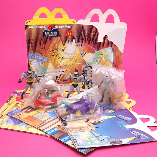 MCDONALDS ☆ BATMAN THE ANIMATED SERIES Figures & Boxes ☆ 90s Happy Meal