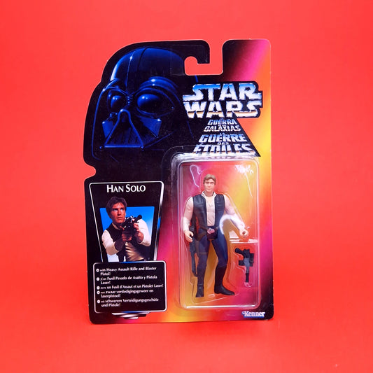 STAR WARS POTF ☆ HAN SOLO Figure ☆ MOC Sealed Carded Kenner Power of the Force Red card