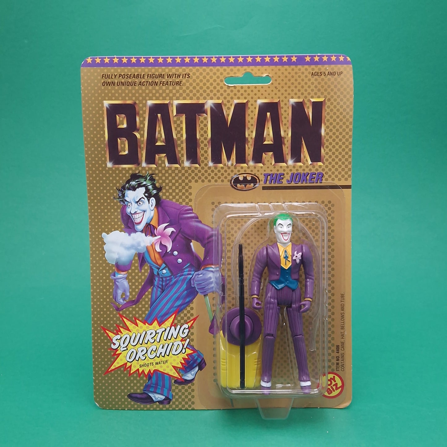 BATMAN 89 ☆ Vintage THE JOKER DC SUPER HEROES Figure ☆ Carded Sealed Original Toybiz 1989