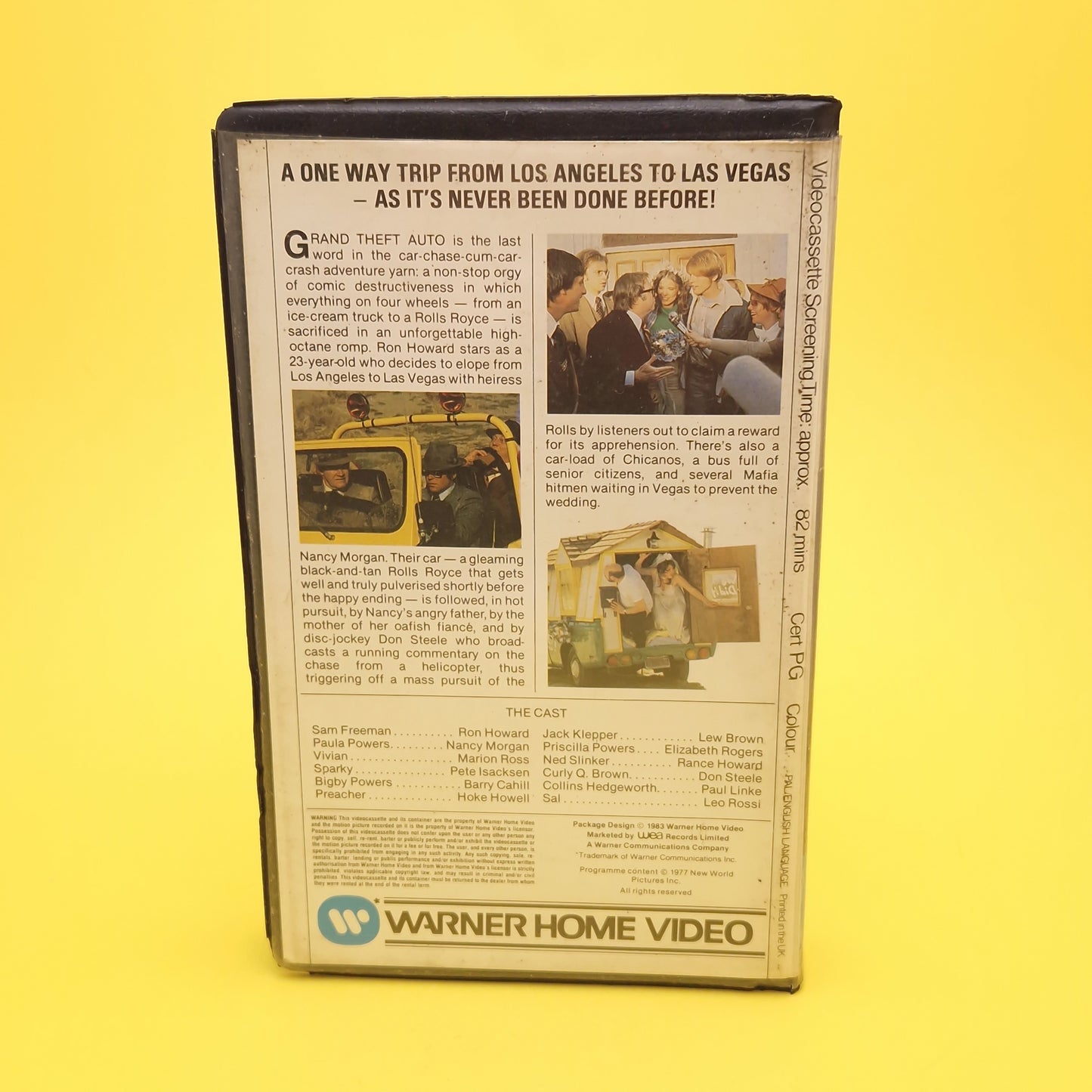 VHS Video ☆ GRAND THEFT AUTO ☆ 70s Clamshell Pre Cert Warner Home Video Vintage