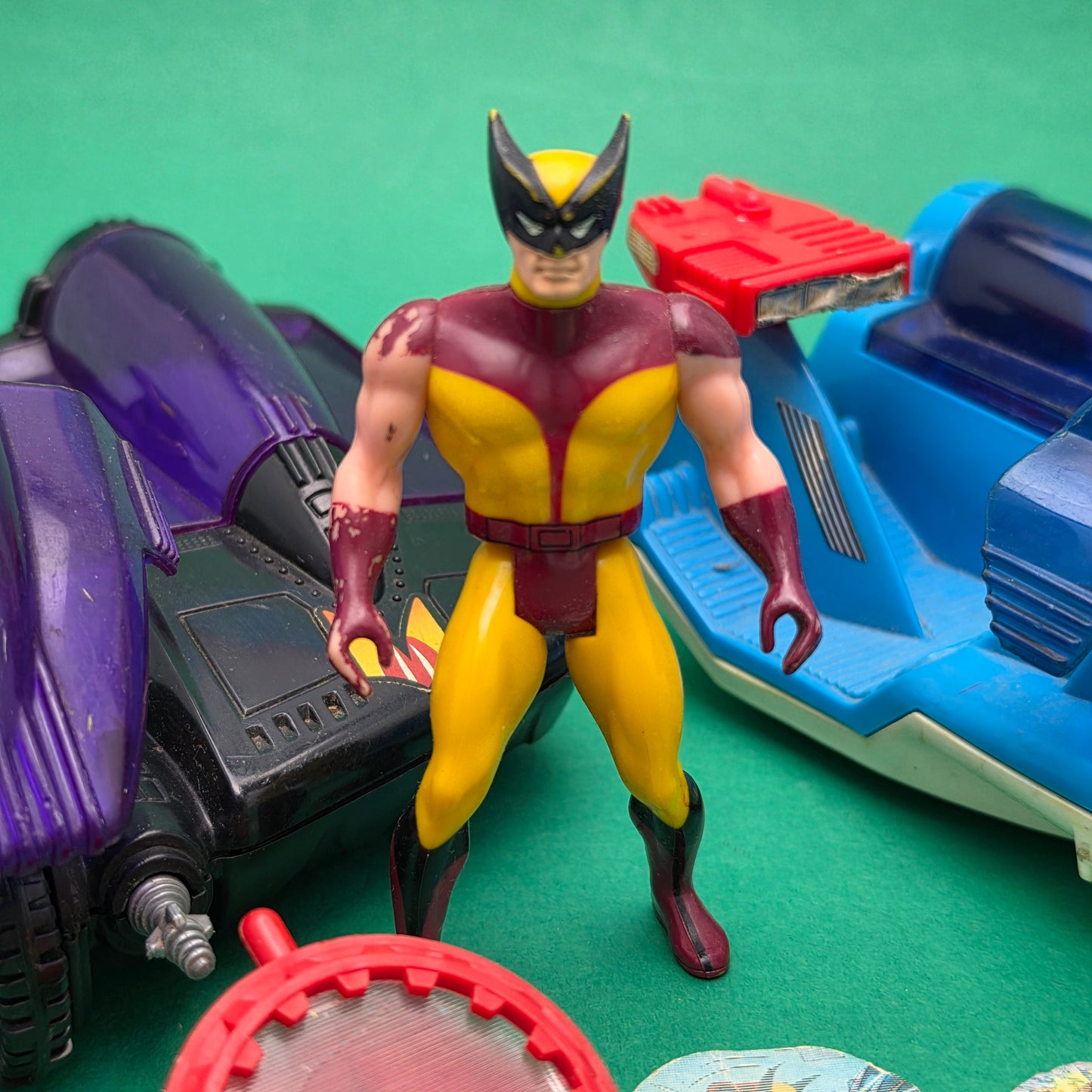 MARVEL SECRET WARS ☆ TURBO & DOOM CYCLE WOLVERINE Action Figure ☆ 80s Mattel