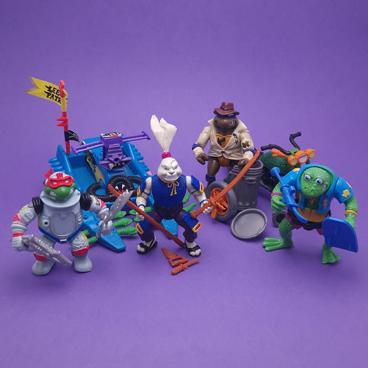 TEENAGE MUTANT NINJA TURTLES ☆ JOBLOT BUNDLE USAGI YOIJIMBO 4x Figure ☆ Vintage Loose 80s