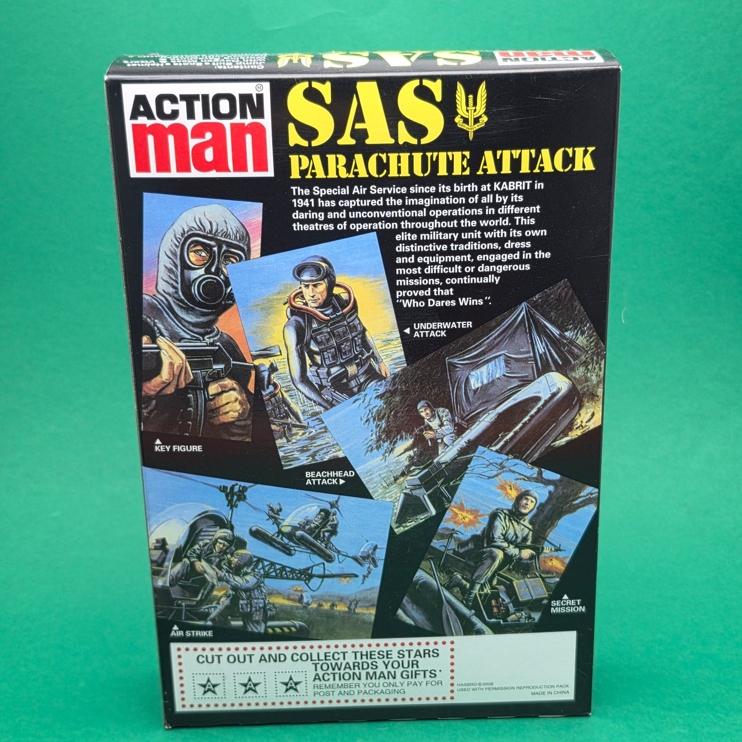 ACTION MAN ☆ SAS KEY FIGURE Eagle Eyes & PARACHUTE ATTACK 40th Anniversary ☆ Boxed