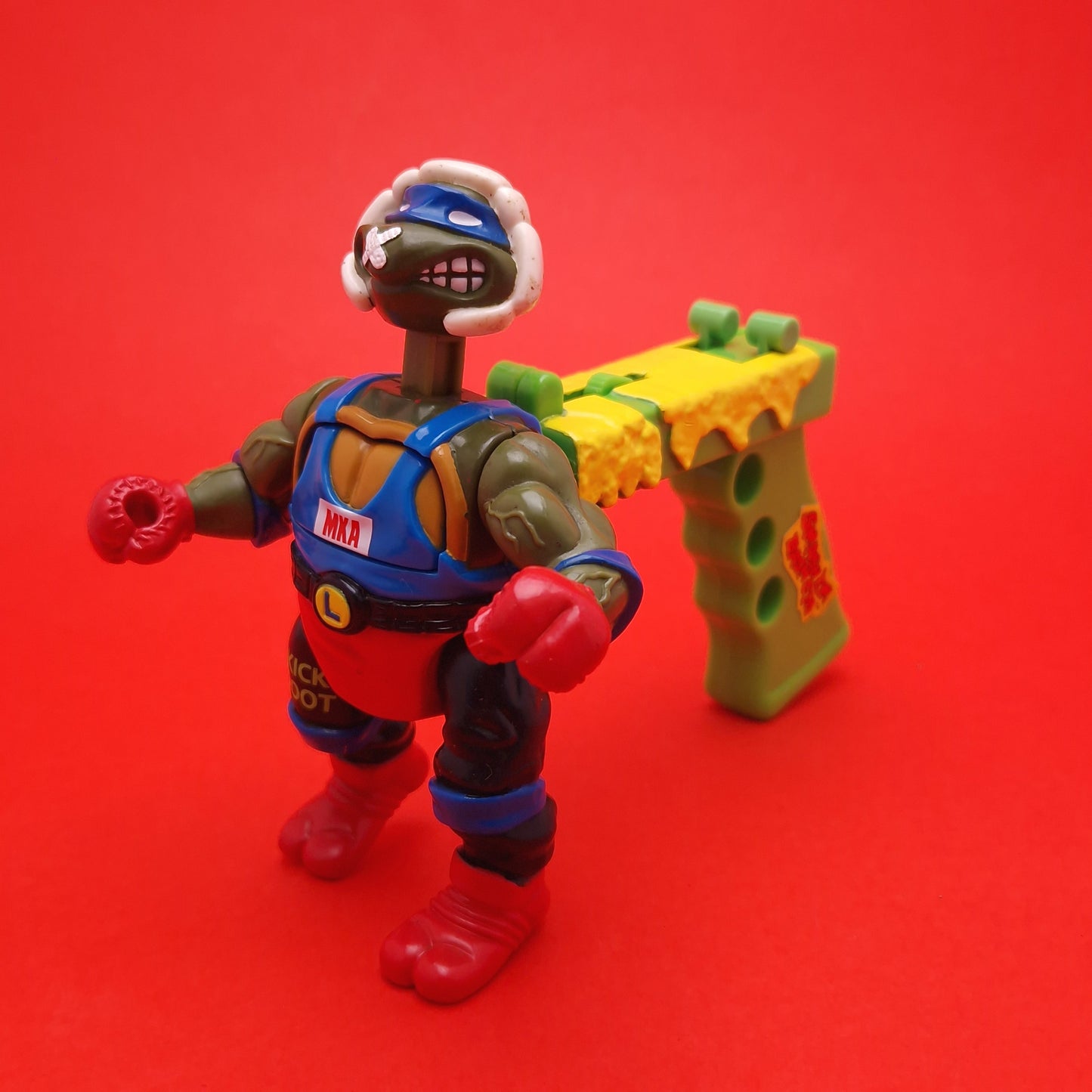 TEENAGE MUTANT NINJA TURTLES ☆ Kowabunga Kickboxin' Leo Vintage Action Figure ☆ Loose