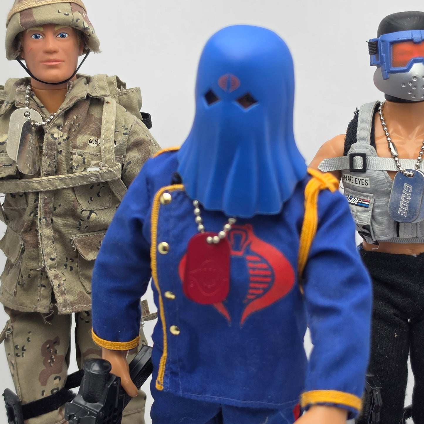ACTION MAN ☆ G.I. JOE COBRA COMMANDER SNAKE EYES DUKE Hall Of Fame Figure ☆ Vintage HASBRO 90's Loose