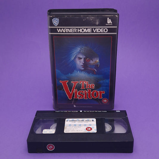 VHS Video ☆ THE  VISITOR Case Tape Cassette Clam Shell 1987 Warner Home 80s Vintage