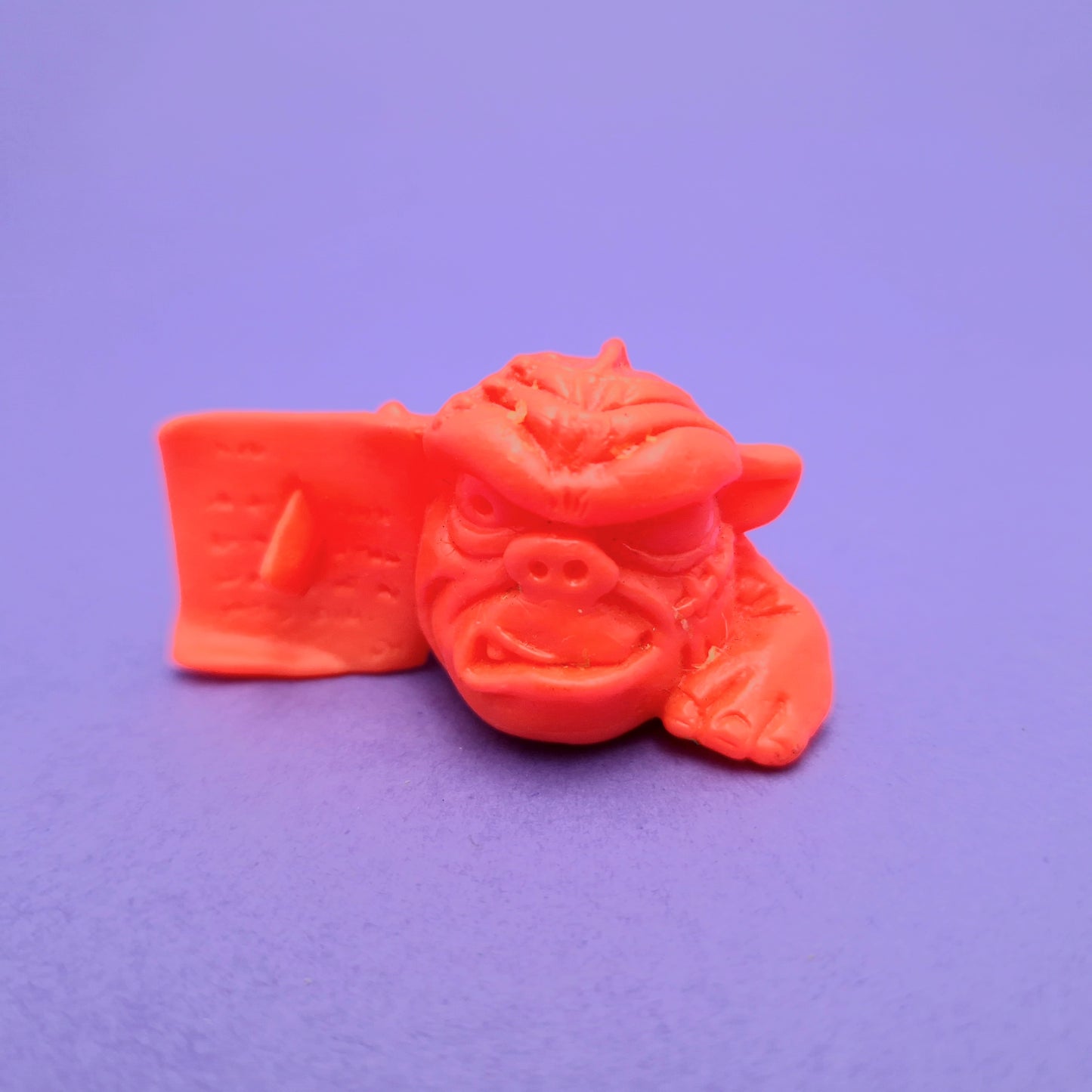 MINI BOGLINS ☆ Messenger KIK Neon Orange The Tough Guys Tribe Mini Figure ☆ Ideal 90s