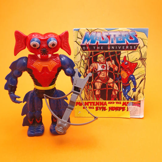 MASTERS OF THE UNIVERSE ☆ MANTENNA Complete Vintage Figure ☆ MOTU Loose 80s Mattel Original
