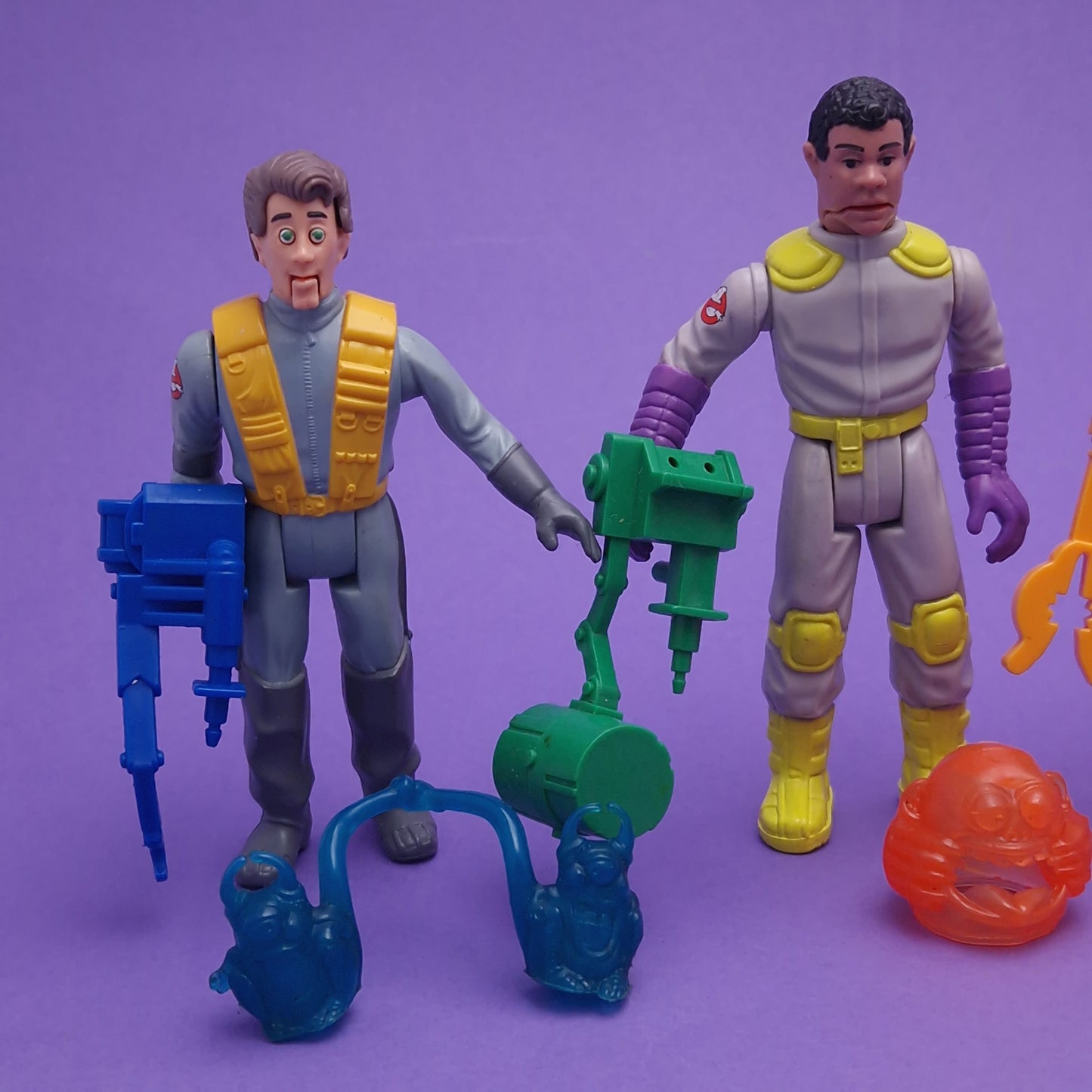 GHOSTBUSTERS ☆ FRIGHT FEATURES SET OF 5 Vintage Figure ☆ COMPLETE 80s Kenner