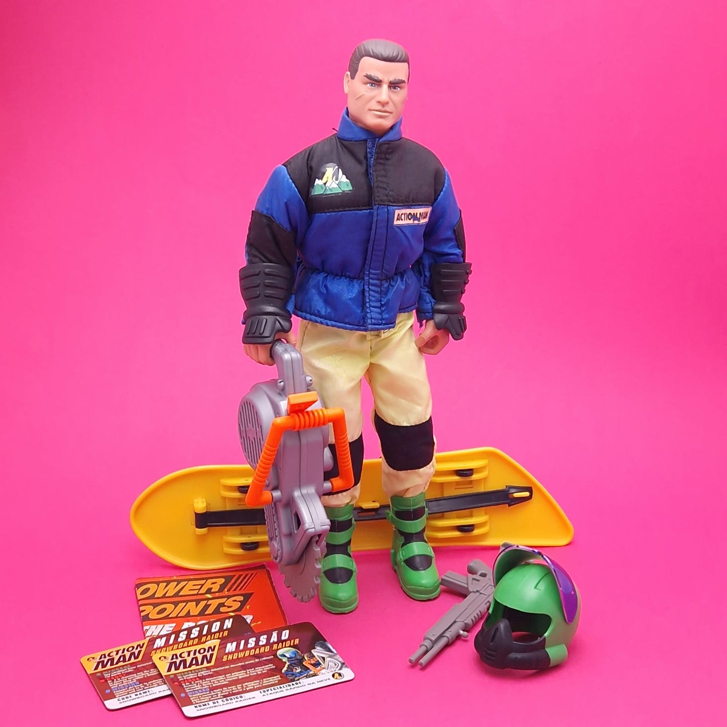 ACTION MAN ☆ SNOWBOARD RAIDER Figure Doll ☆ Vintage HASBRO Loose 90's