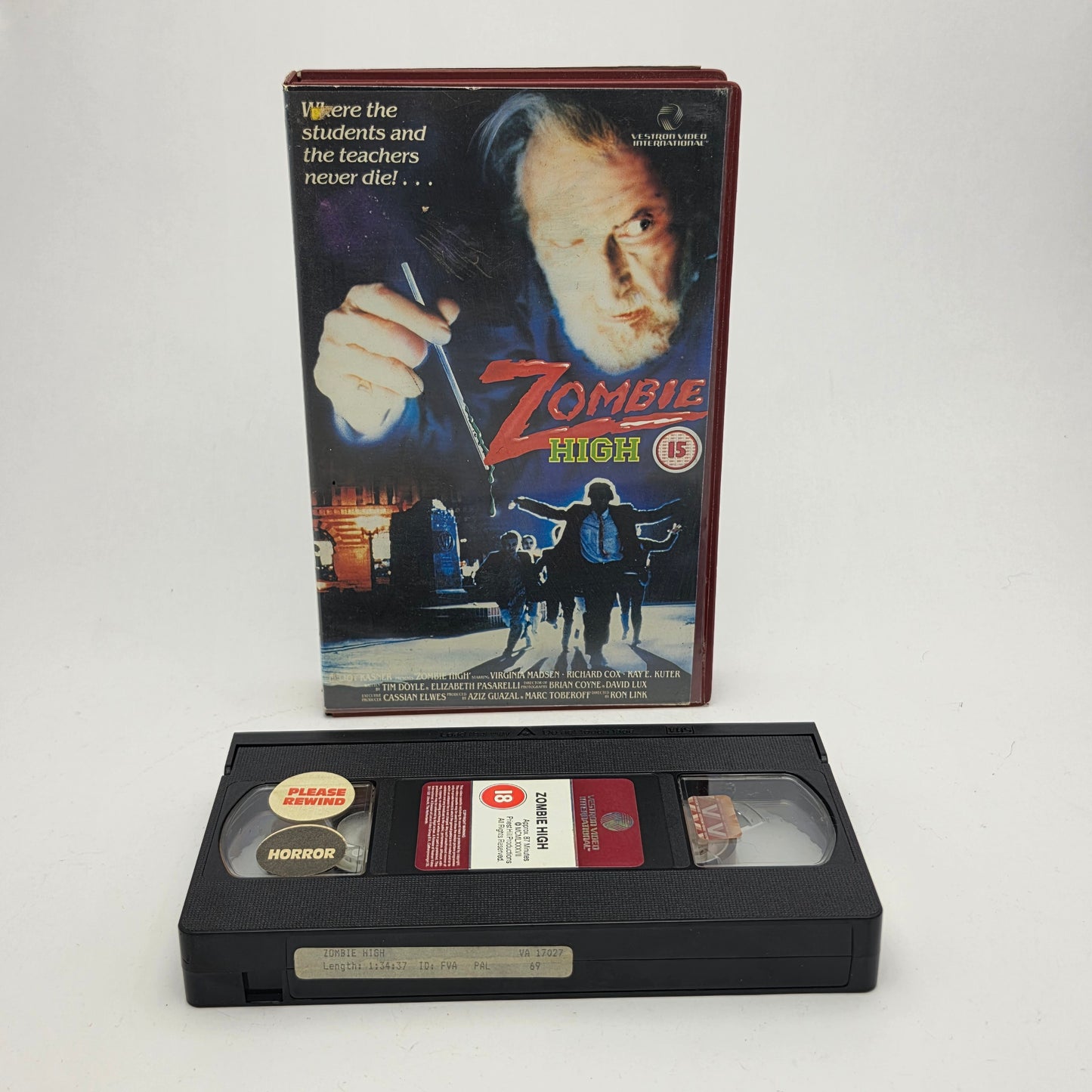 VHS Video ☆ ZOMBIE HIGH 1991 ☆ 15 Cert Big Box Ex-Rental Vintage Tape