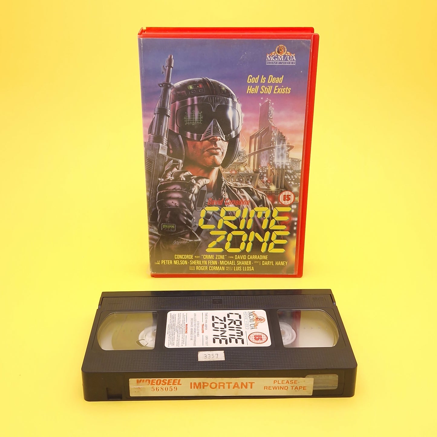 VHS Video ☆ CRIME ZONE ☆ 80s Big Box Ex Rental Horror 15 Vintage