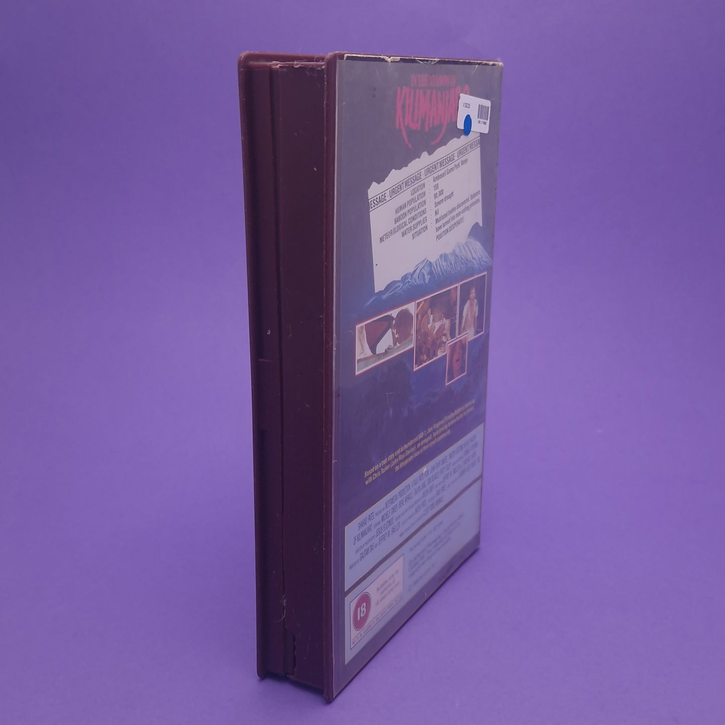 VHS Video ☆ IN THE SHADOWS OF KILIMANJARO ☆ 80s Big Box Ex Rental Vintage 18