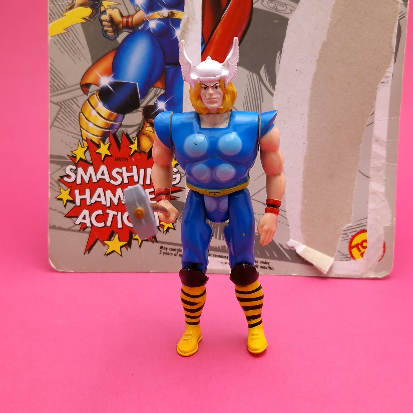 MARVEL SUPERHEROES ☆ THOR Action Figure ☆ Vintage Original Card Toybiz 90s