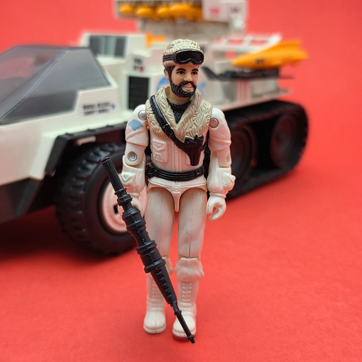 GI JOE ☆ SNOWCAT & FROSTBITE V1 Driver Figure ☆ Action Force Hasbro 1985