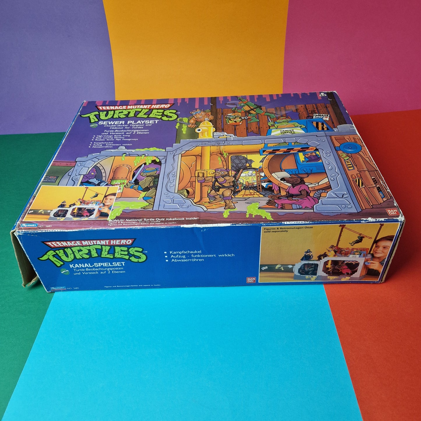 TEENAGE MUTANT NINJA TURTLES ☆ THE SEWER LAIR PLAYSET for Vintage Figures ☆ Loose BOXED