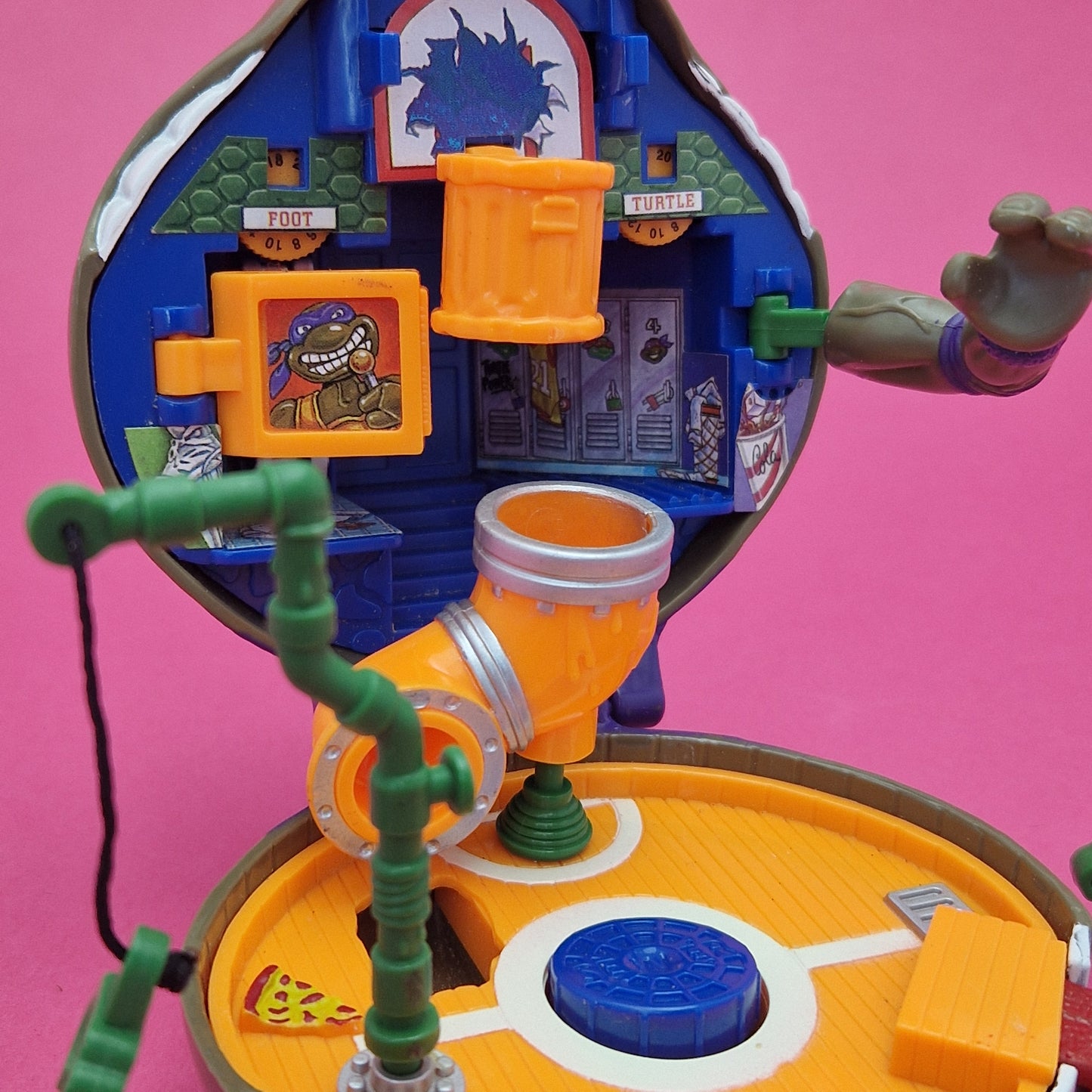 TEENAGE MUTANT NINJA TURTLES ☆ Donatello's Basketball Playset Figure Vintage ☆ Loose Turtle Top