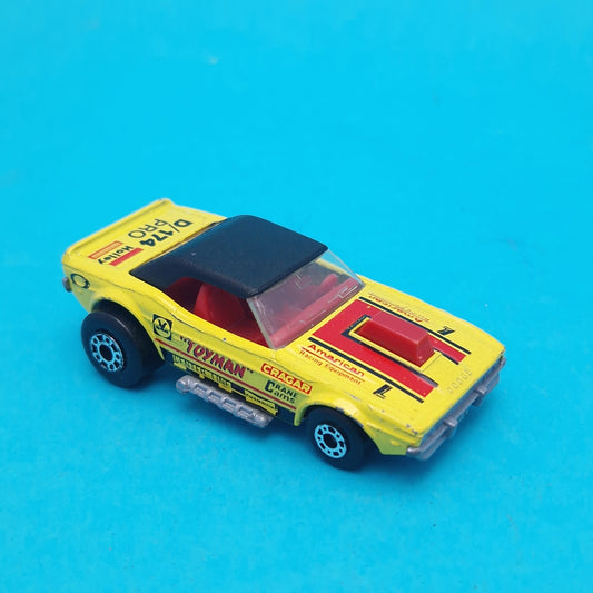 MATCHBOX ☆ SUPERFAST DODGE CHALLENGER TOYMAN Yellow Red Car Vehicle ☆ Diecast Car Vintage