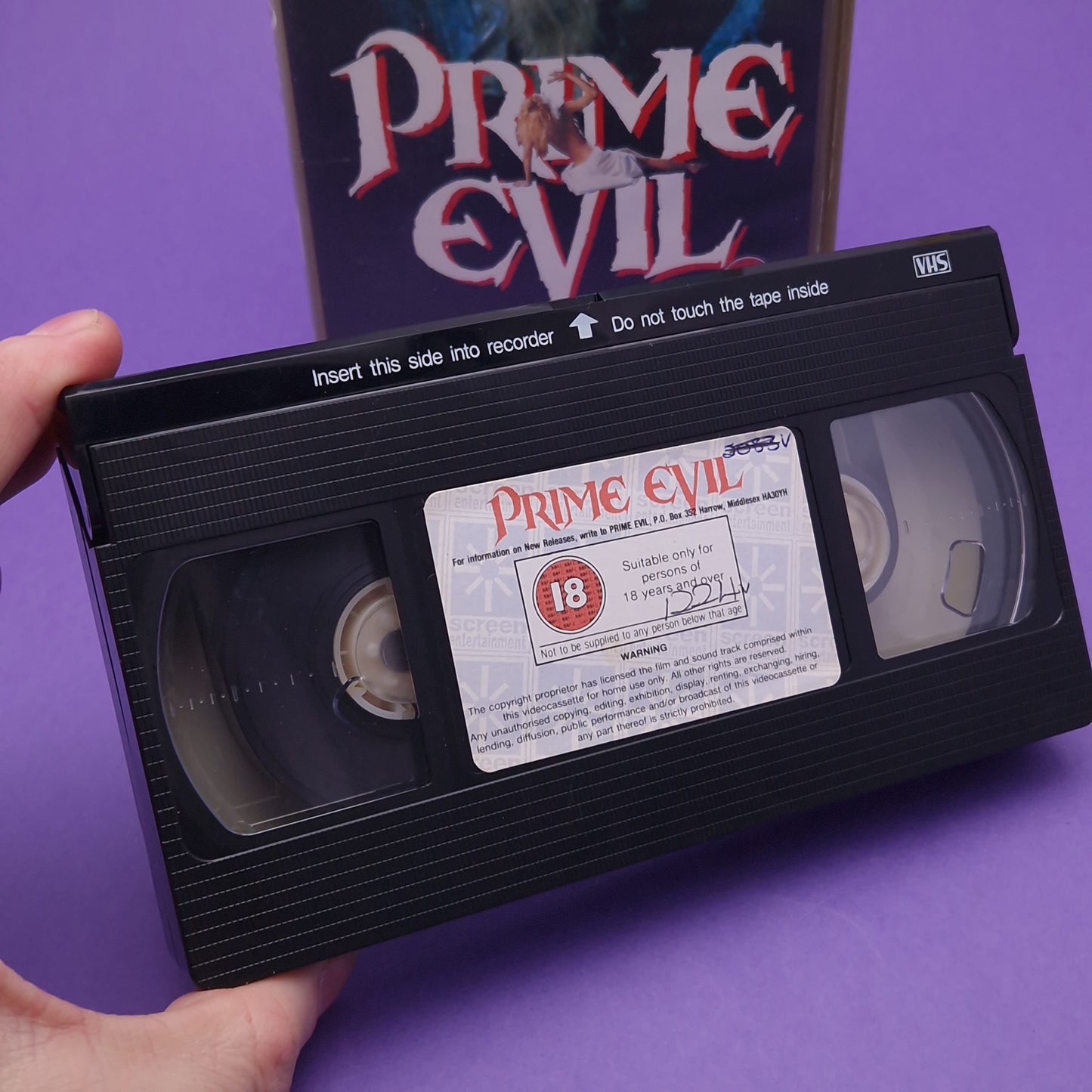 VHS Video ☆ PRIME EVIL ☆ 80s Big Box Ex Rental Horror 1988 18 Vintage