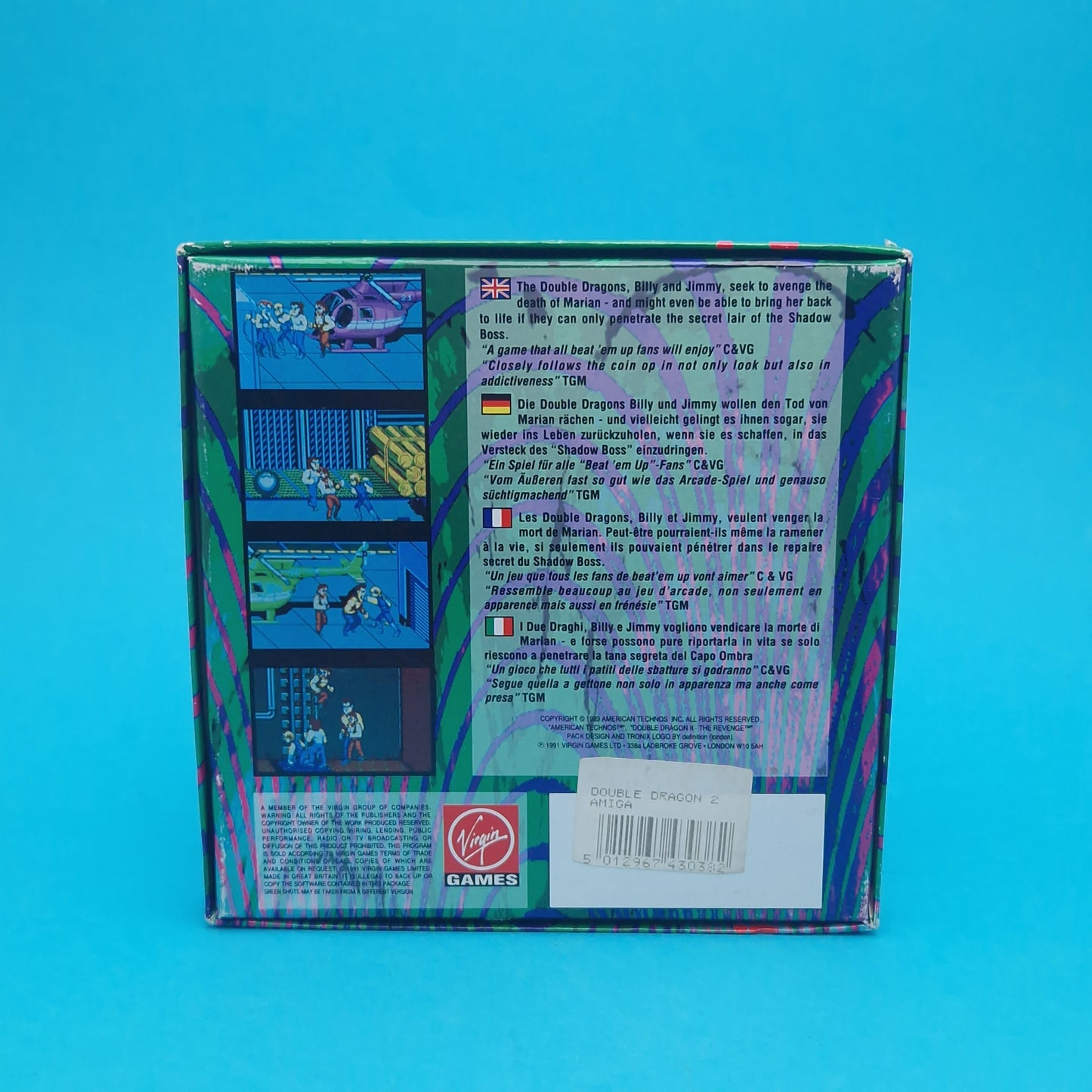 AMIGA ☆ DOUBLE DRAGON 2 THE REVENGE ☆ BOXED Tested Vintage Retro Game