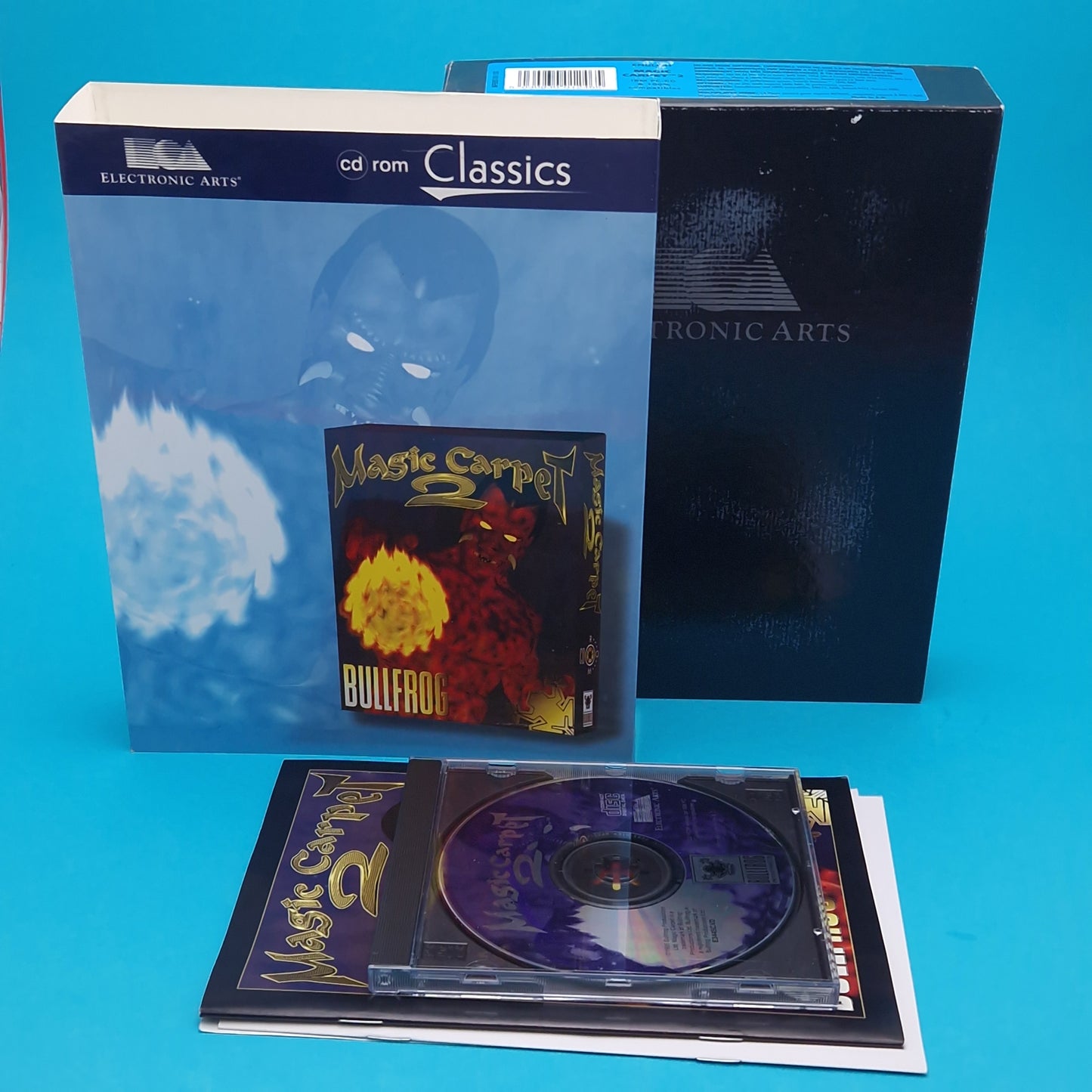 PC CD-ROM ☆ MAGIC CARPET 2 ☆ BULLFROG Big Box Vintage Retro Game Original Classics