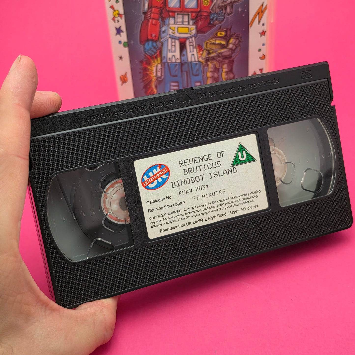 VHS Video ☆ TRANSFORMERS TWO GREAT ADVENTURES ☆ U Cert Vintage Tape Fun House